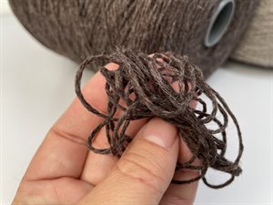 Super geelong  - virgin wool, gråbrun nistret, 1 kg